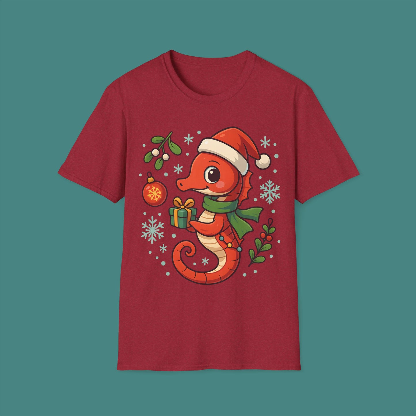 Christmas Seahorse Unisex T-Shirt
