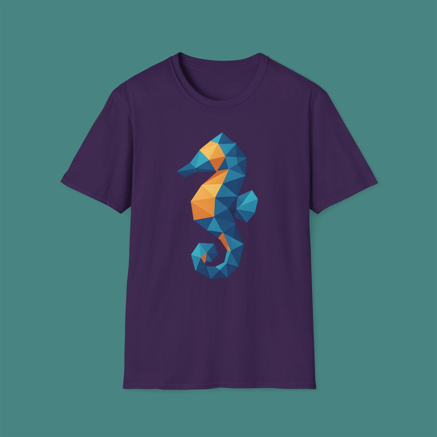 Geometric Polygon Seahorse Unisex T-Shirt