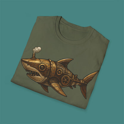 Steampunk Mechanical Shark Unisex T-Shirt