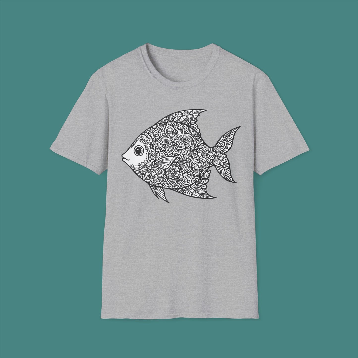 Intricate Mandala Fish Unisex T-Shirt