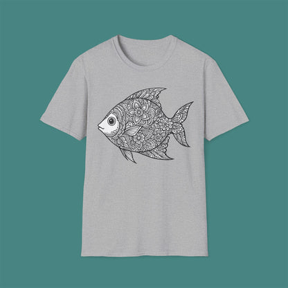 Intricate Mandala Fish Unisex T-Shirt