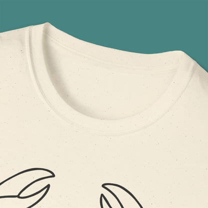 Minimalist Line Art Crab Unisex T-Shirt