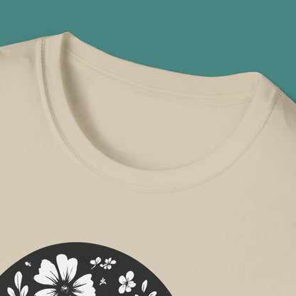 Floral Jellyfish Silhouette Unisex T-Shirt