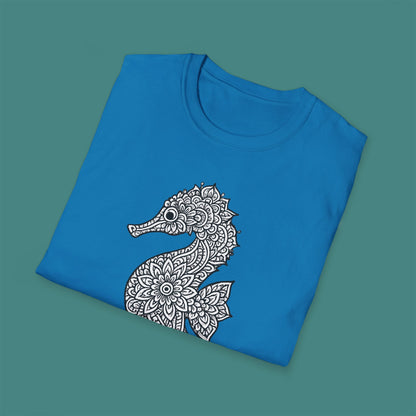 Intricate Mandala Seahorse Unisex T-Shirt