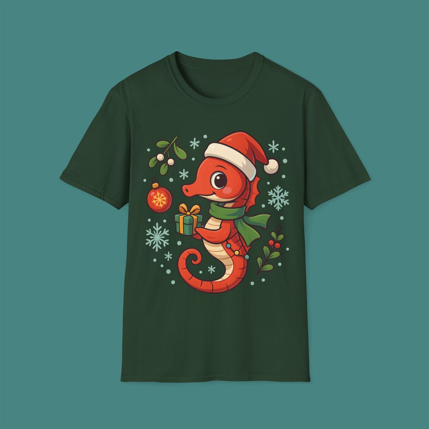 Christmas Seahorse Unisex T-Shirt