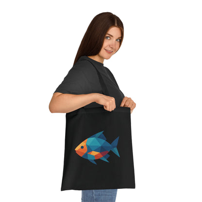 Geometric Polygon Fish Tote Bag