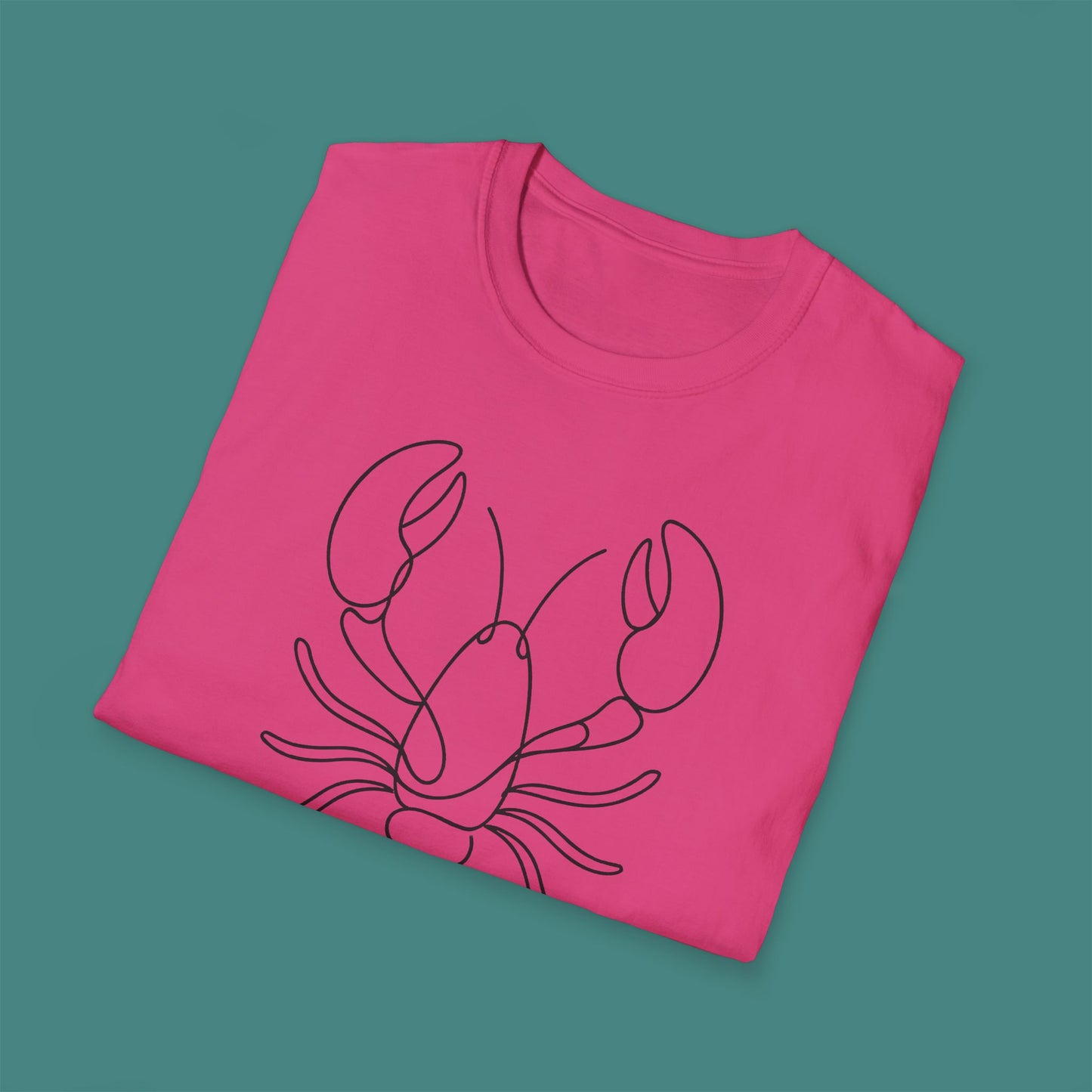 Minimalist Line Art Lobster Unisex T-Shirt