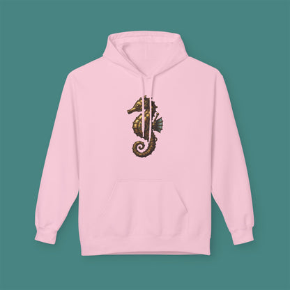 Steampunk Mechanical Seahorse Fleece Unisex Hoodie