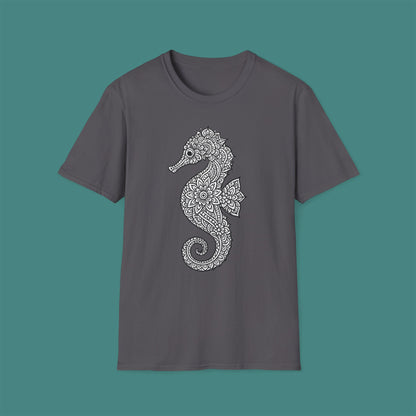 Intricate Mandala Seahorse Unisex T-Shirt