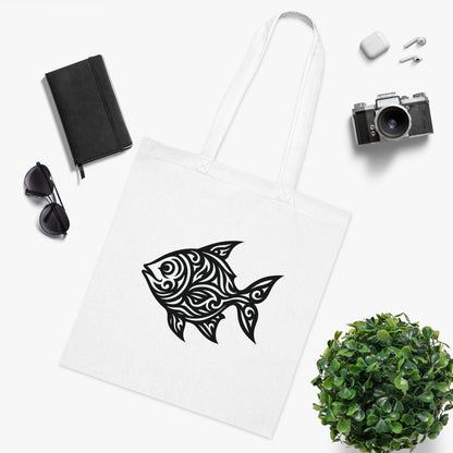 Tribal Tattoo Fish Tote Bag