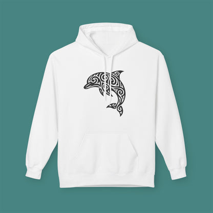 Tribal Tattoo Dolphin Fleece Unisex Hoodie