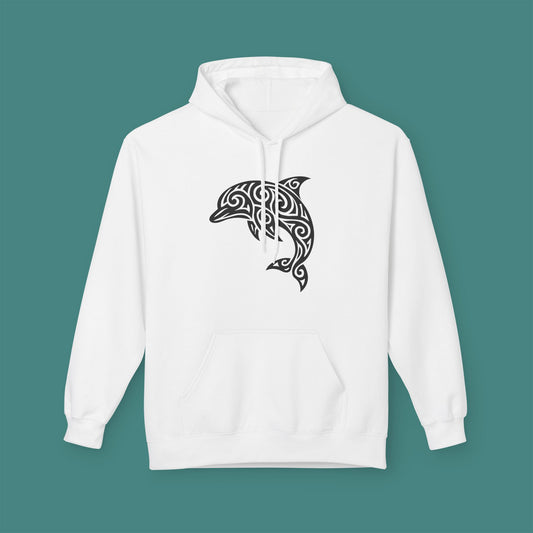 Tribal Tattoo Dolphin Fleece Unisex Hoodie
