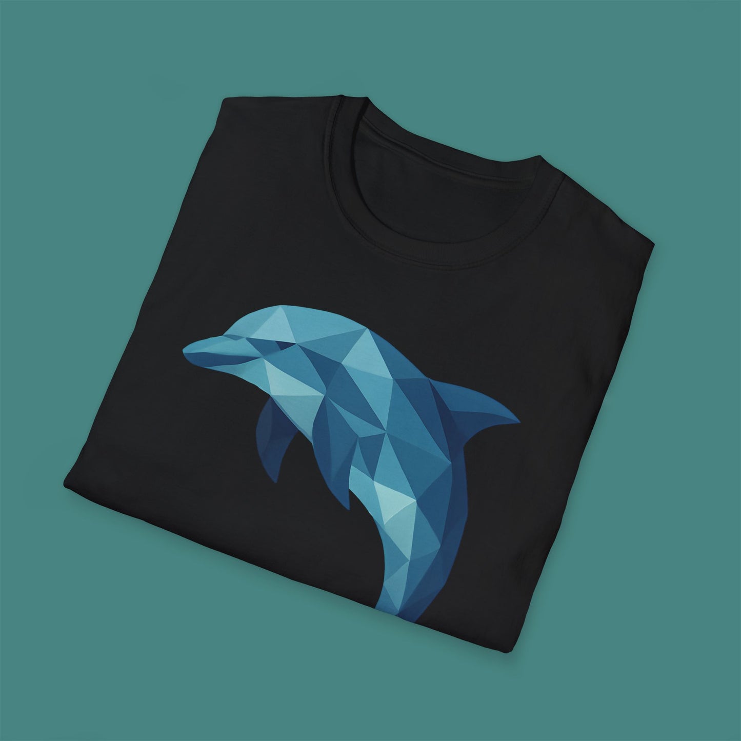Geometric Polygon Dolphin Unisex T-Shirt