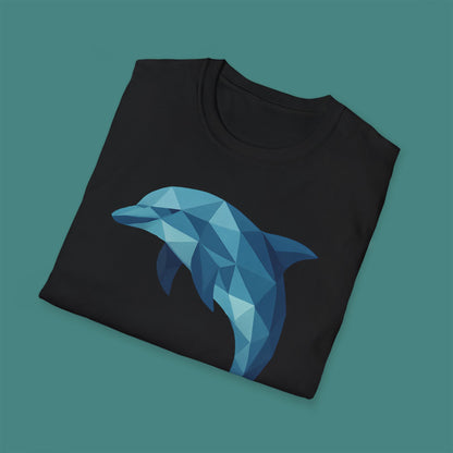 Geometric Polygon Dolphin Unisex T-Shirt