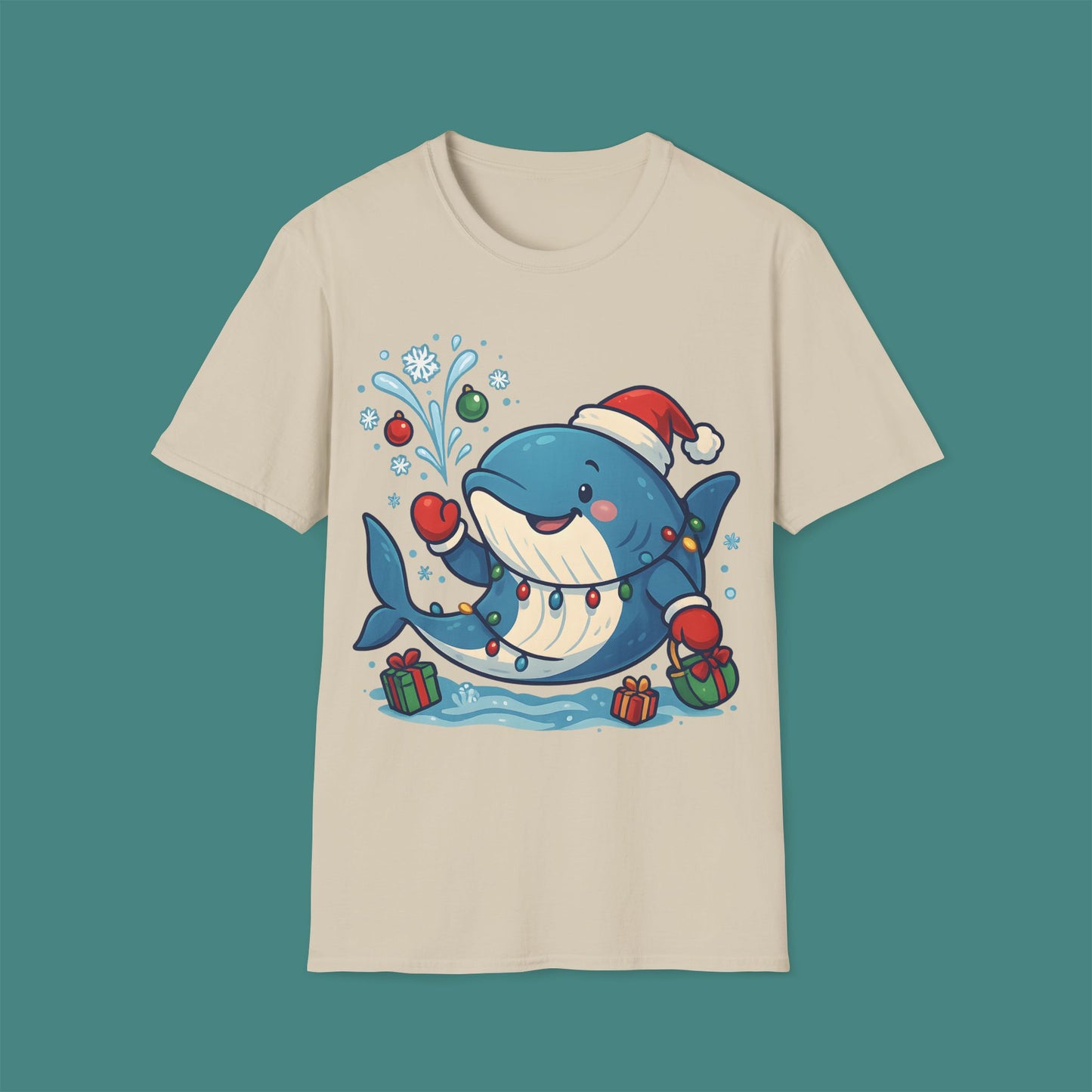 Christmas Whale Unisex T-Shirt
