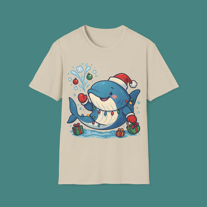 Christmas Whale Unisex T-Shirt