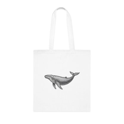 Vintage Etching Whale Tote Bag