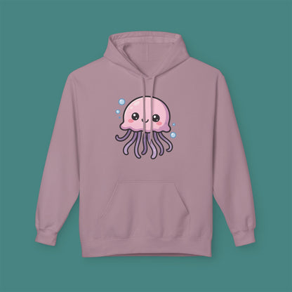 Cartoon Cute Jellyfish Fleece Unisex Hoodie
