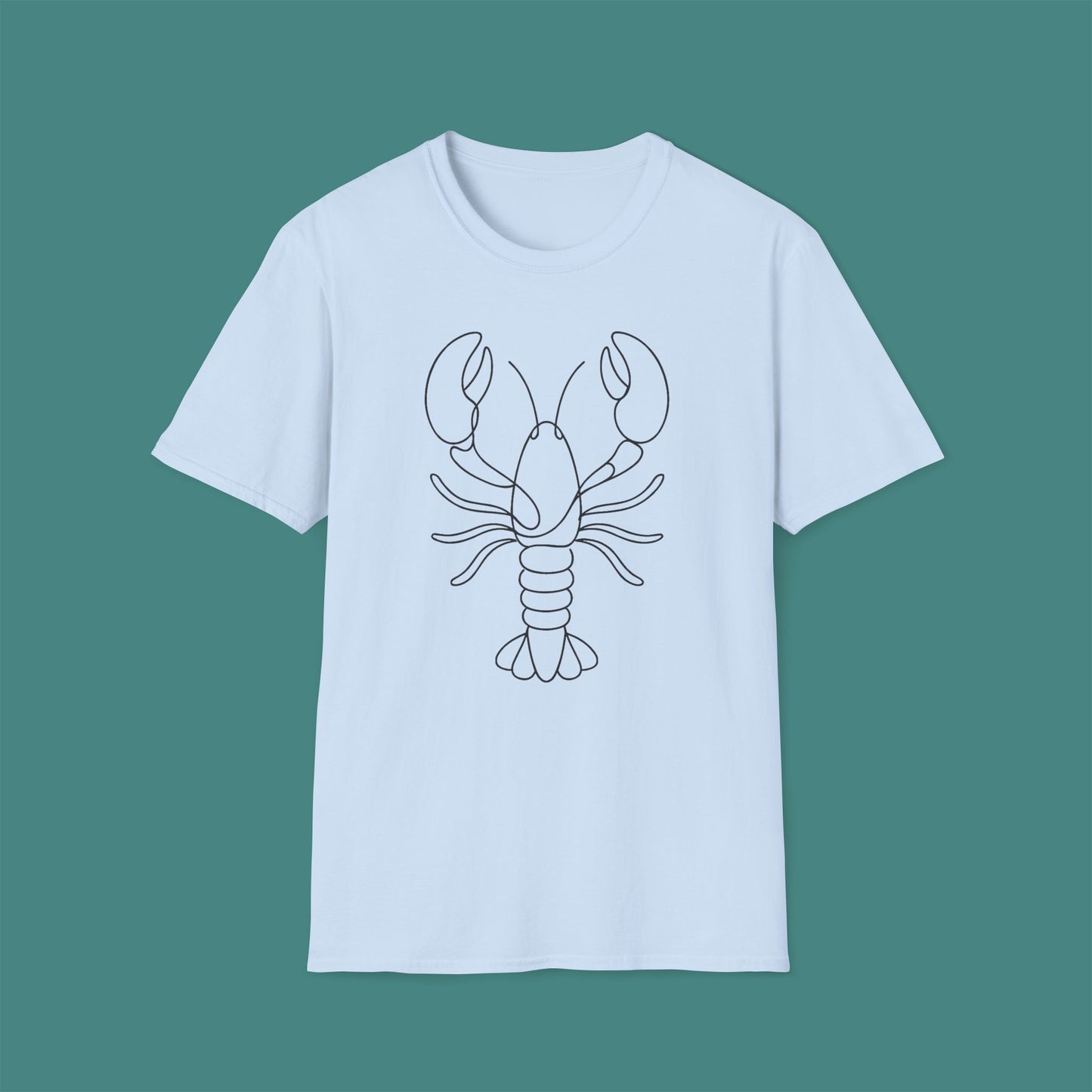Minimalist Line Art Lobster Unisex T-Shirt