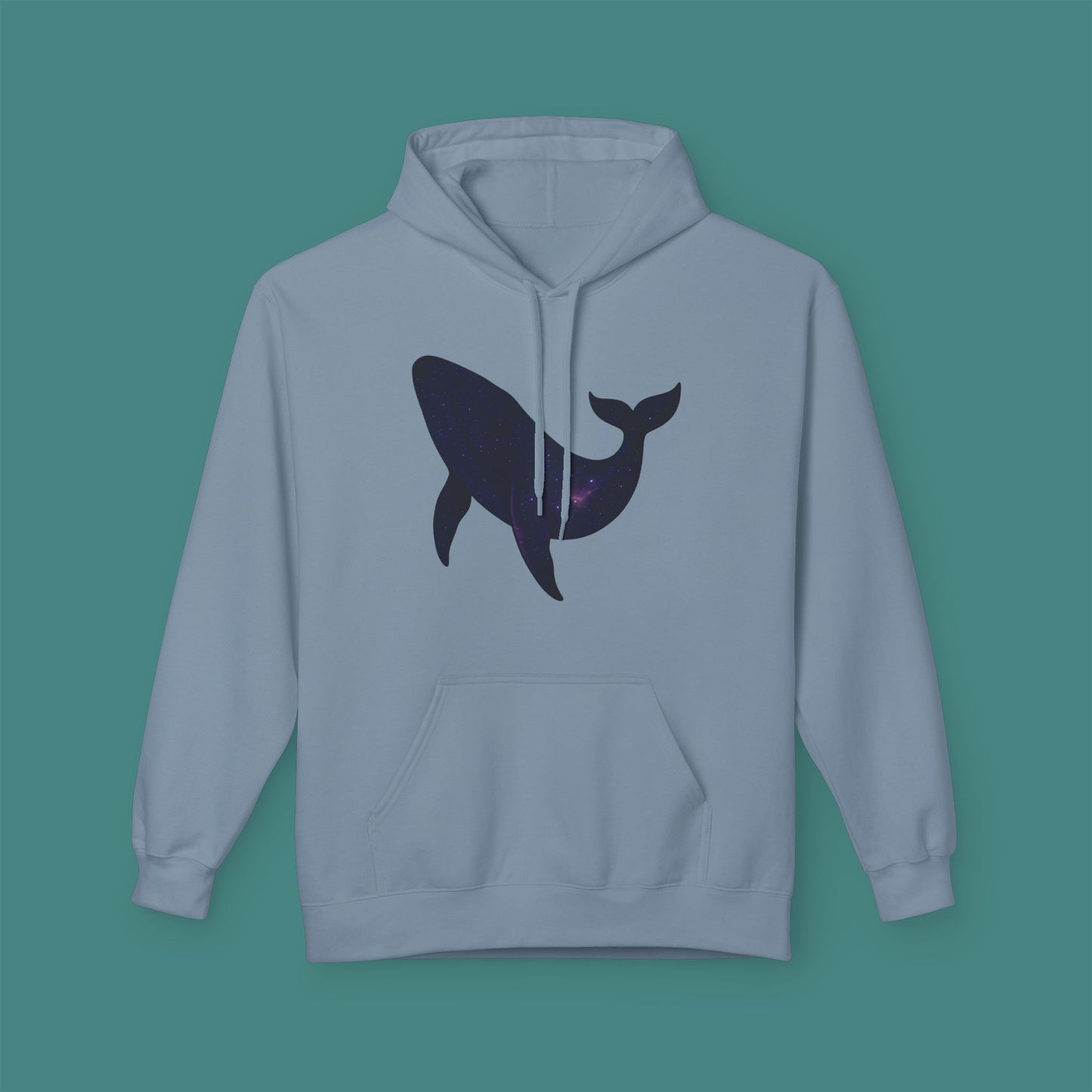 Cosmic Galaxy Whale Fleece Unisex Hoodie