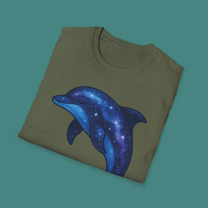 Cosmic Galaxy Dolphin Unisex T-Shirt