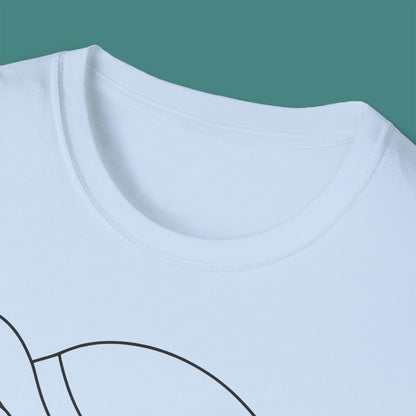 Minimalist Line Art Turtle Unisex T-Shirt