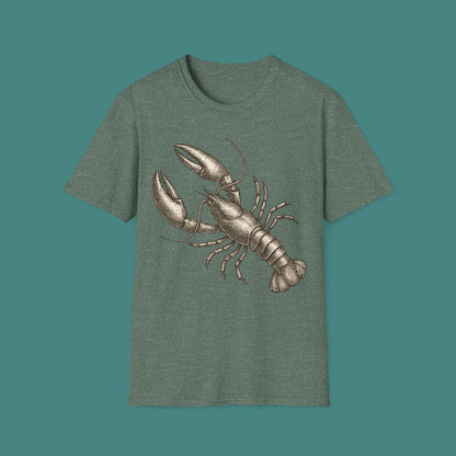 Vintage Etching Lobster Unisex T-Shirt