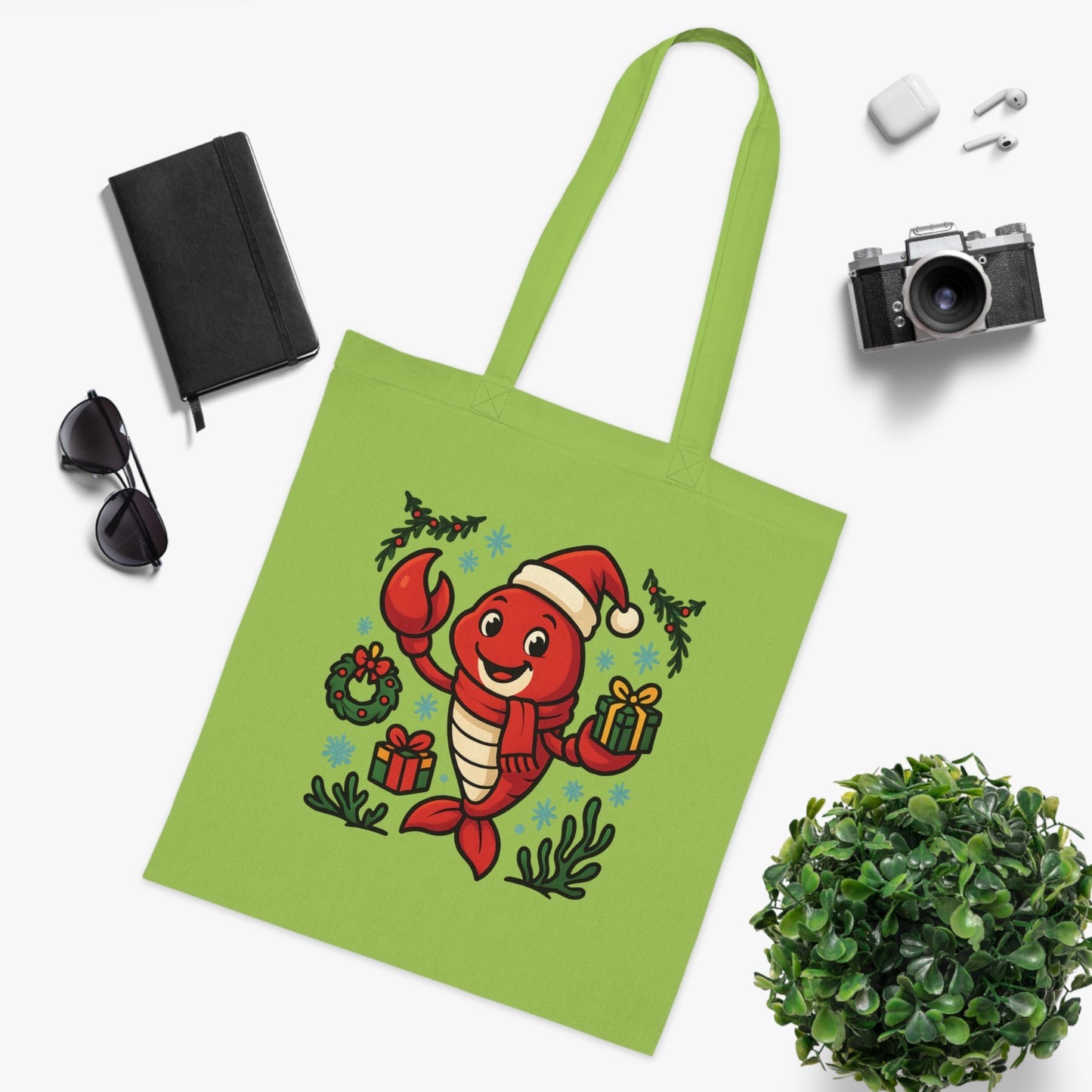 Christmas Lobster Tote Bag