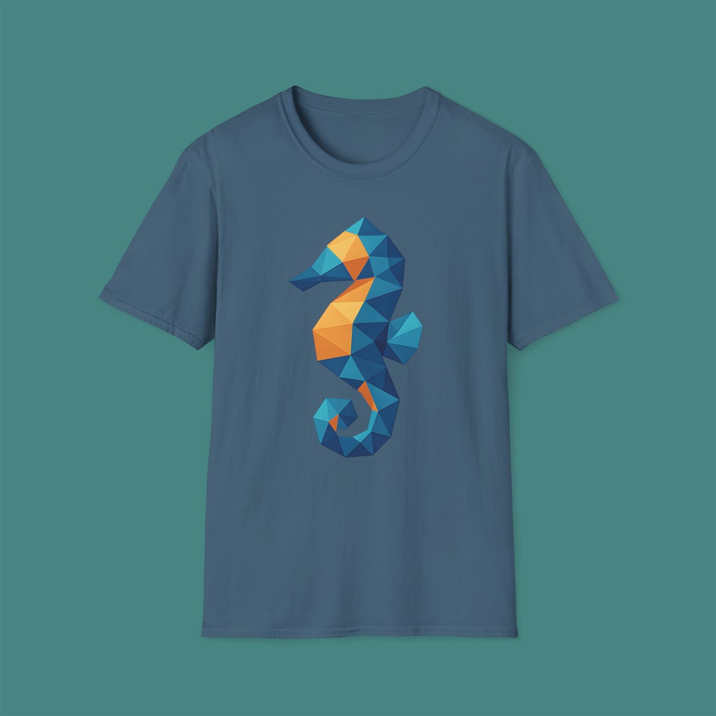 Geometric Polygon Seahorse Unisex T-Shirt