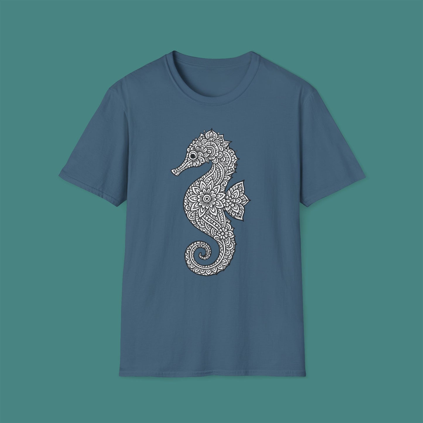 Intricate Mandala Seahorse Unisex T-Shirt