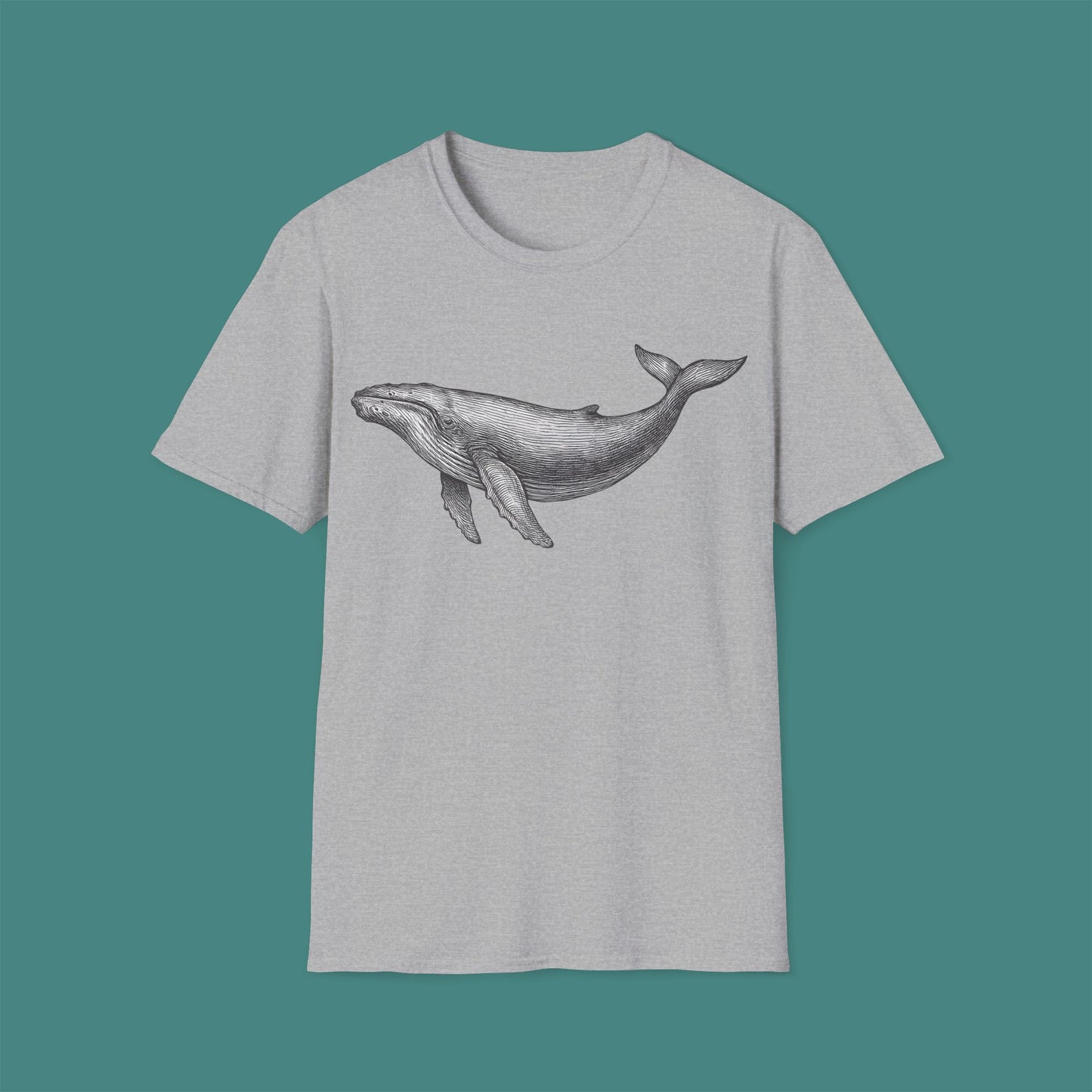 Vintage Etching Whale Unisex T-Shirt