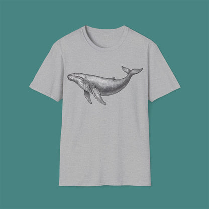 Vintage Etching Whale Unisex T-Shirt