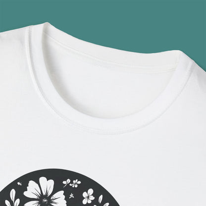 Floral Jellyfish Silhouette Unisex T-Shirt