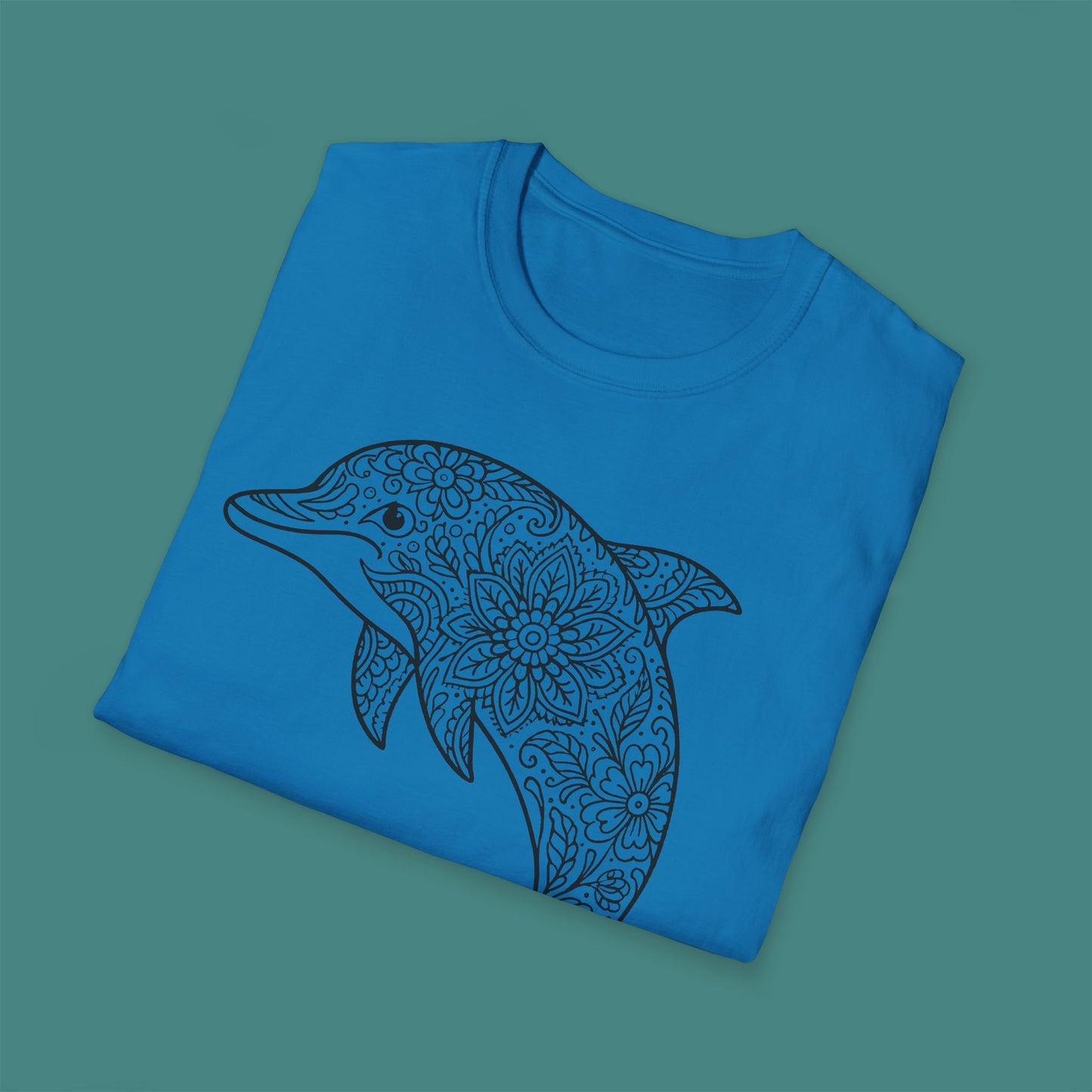 Intricate Mandala Dolphin Unisex T-Shirt