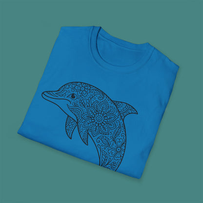 Intricate Mandala Dolphin Unisex T-Shirt