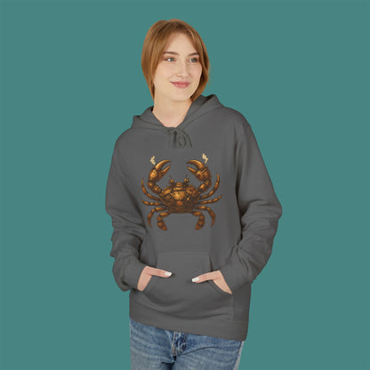 Steampunk Mechanical Crab Fleece Unisex Hoodie