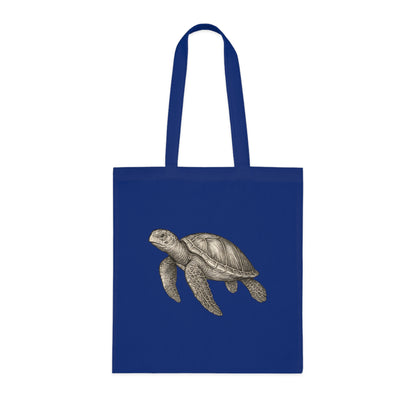 Vintage Etching Turtle Tote Bag