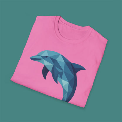 Geometric Polygon Dolphin Unisex T-Shirt