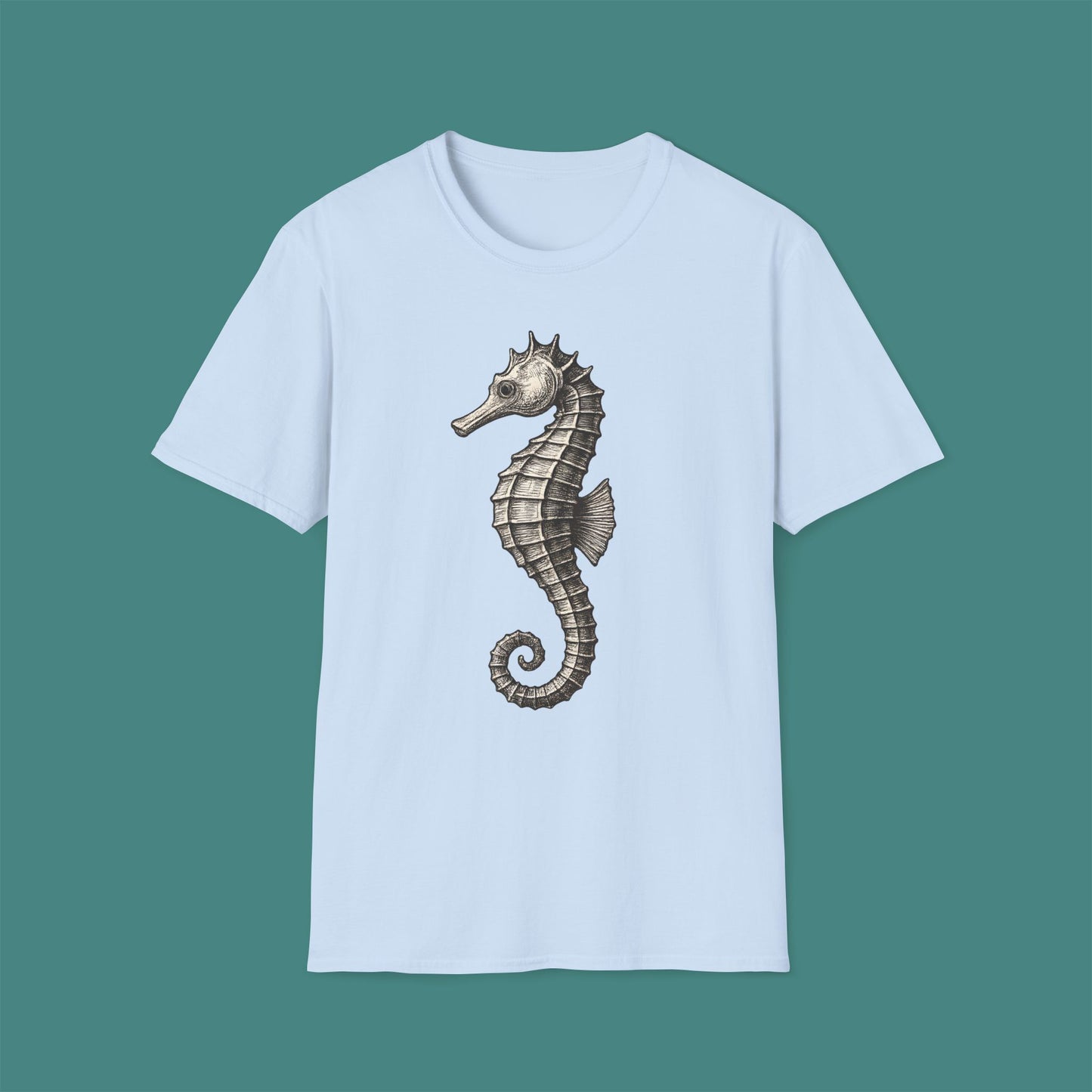 Vintage Etching Seahorse Unisex T-Shirt