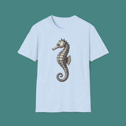 Vintage Etching Seahorse Unisex T-Shirt