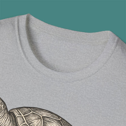 Vintage Etching Turtle Unisex T-Shirt