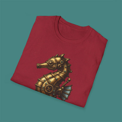 Steampunk Mechanical Seahorse Unisex T-Shirt