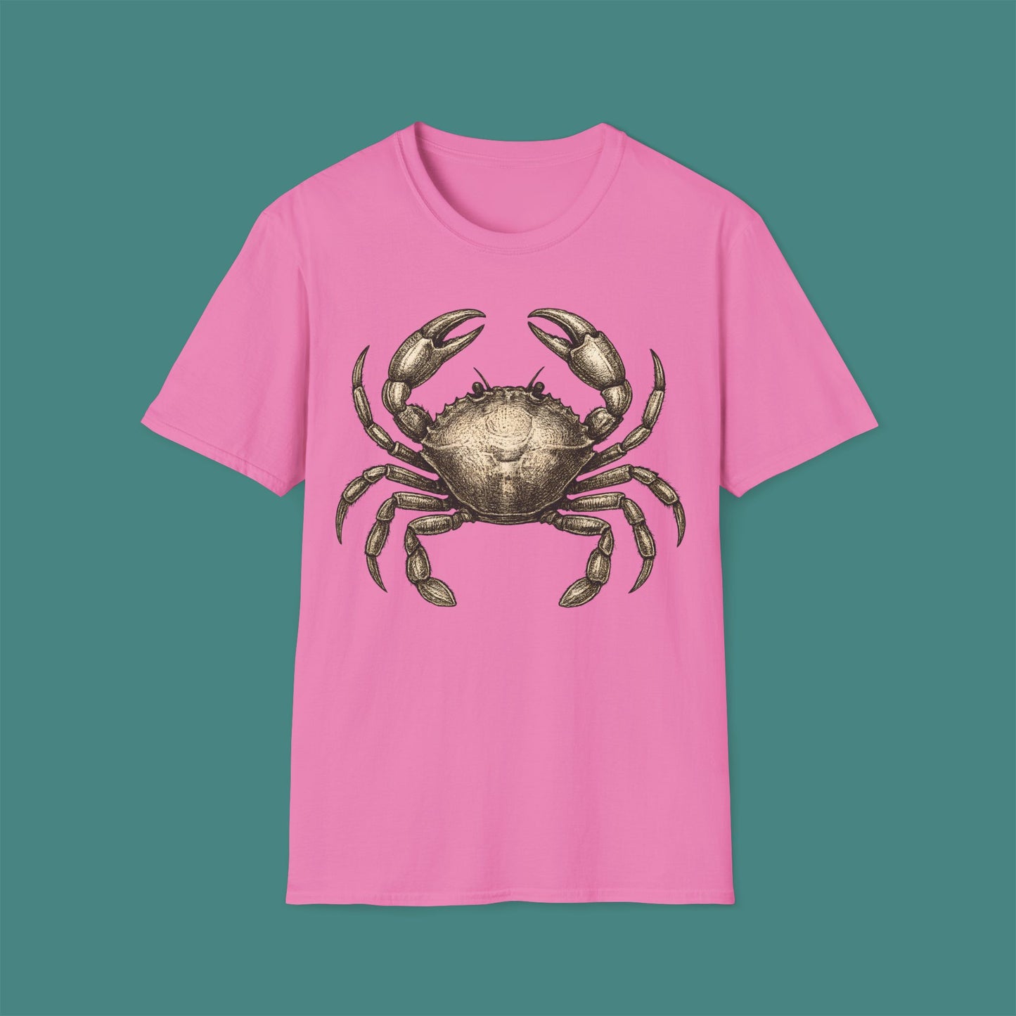 Vintage Etching Crab Unisex T-Shirt