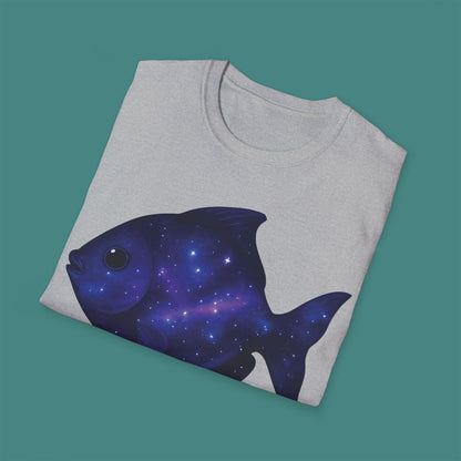 Cosmic Galaxy Fish Unisex T-Shirt