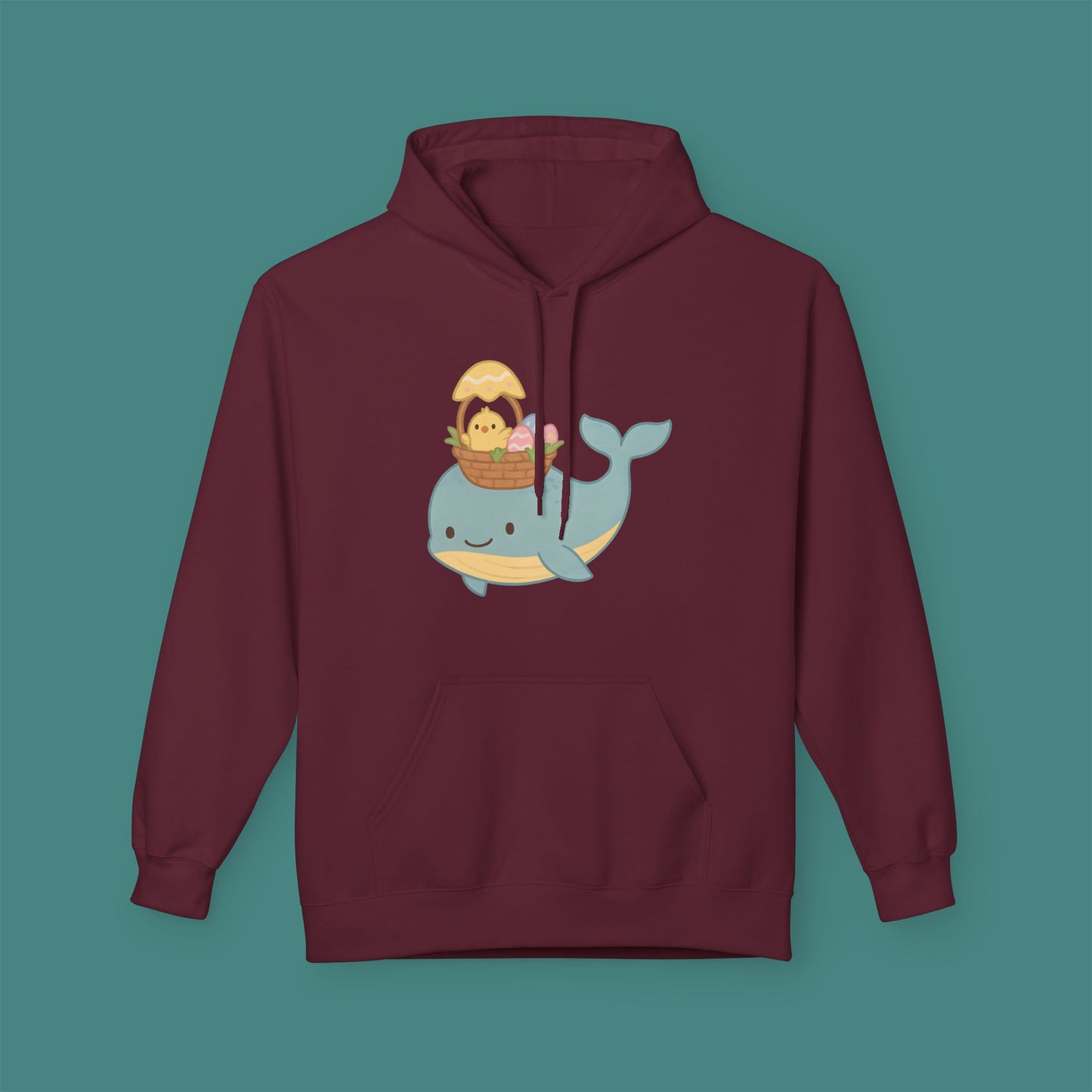 Easter Whale Fleece Unisex Hoodie
