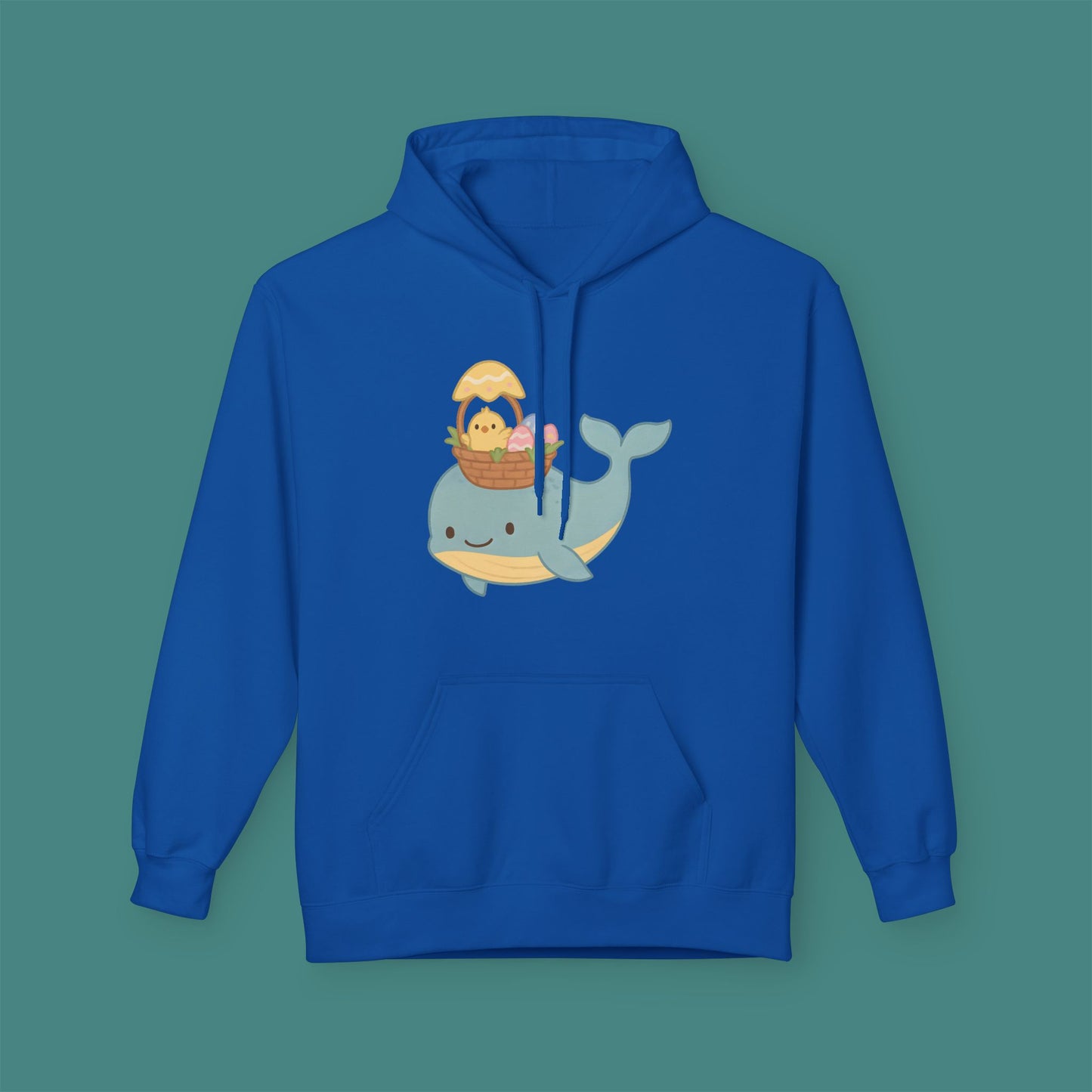 Easter Whale Fleece Unisex Hoodie