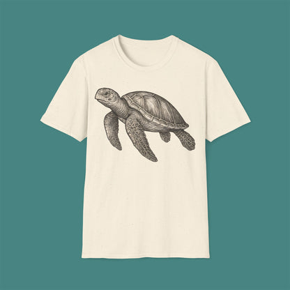 Vintage Etching Turtle Unisex T-Shirt
