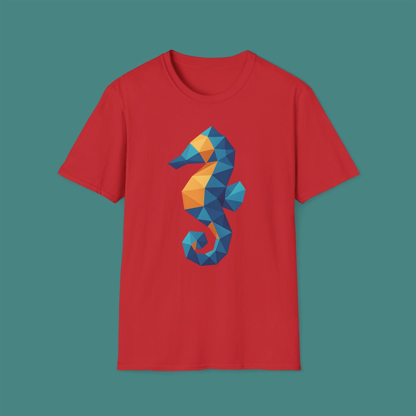Geometric Polygon Seahorse Unisex T-Shirt