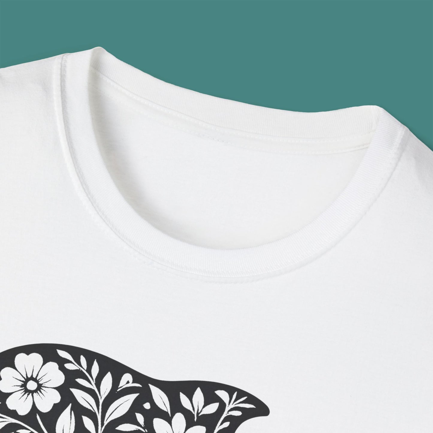 Floral Dolphin Silhouette Unisex T-Shirt