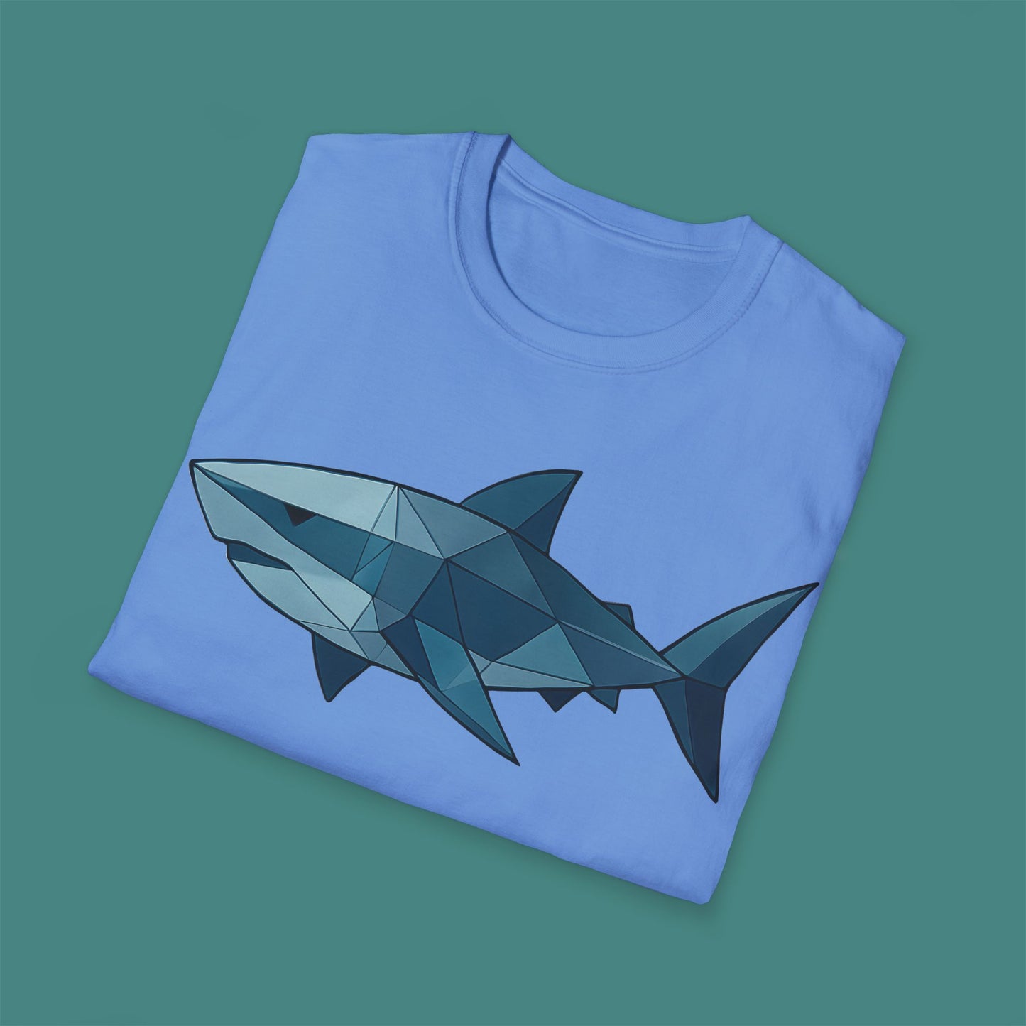 Geometric Polygon Shark Unisex T-Shirt